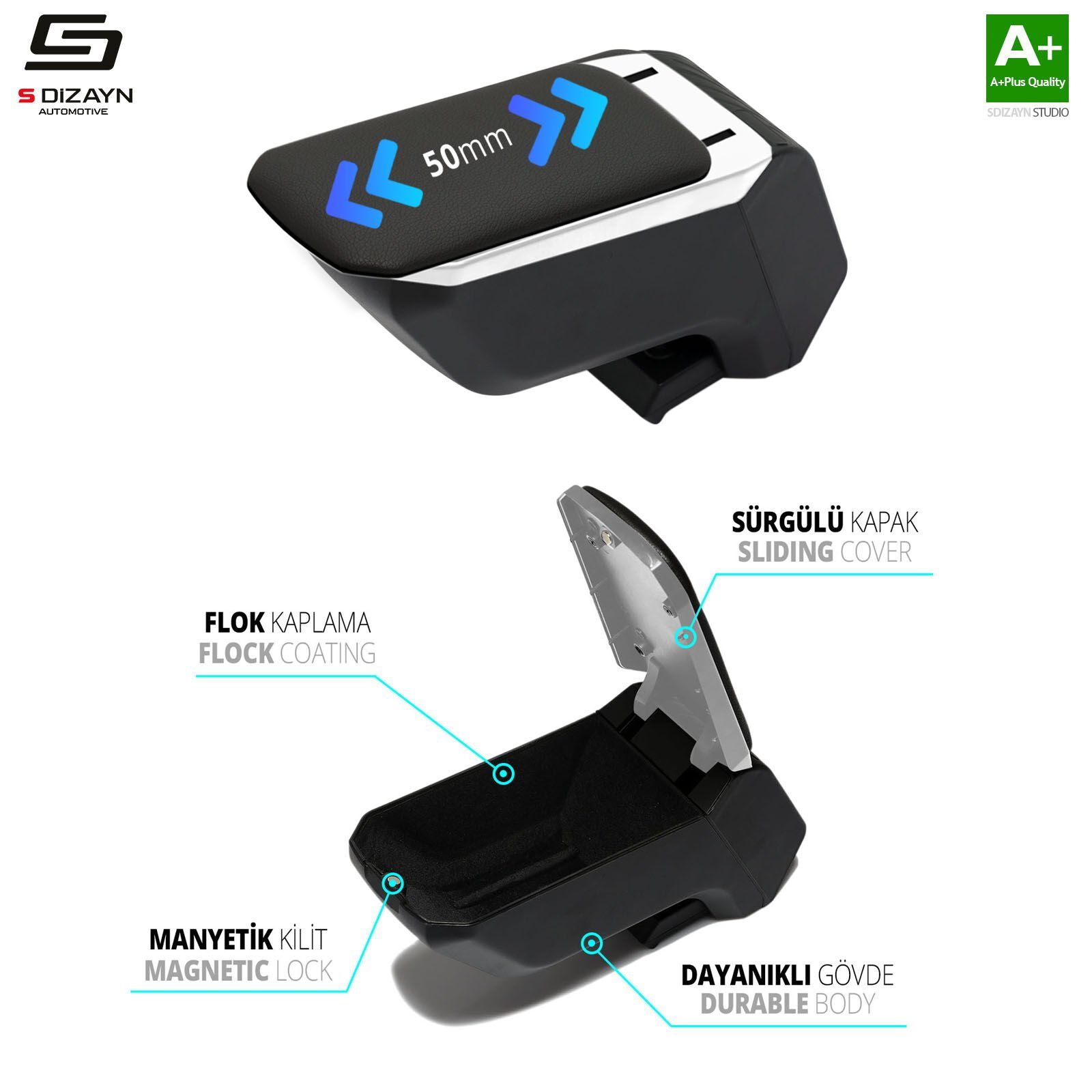 S-Dizayn Universal Kol Dayama Kolçak Üst Gri A+Kalite