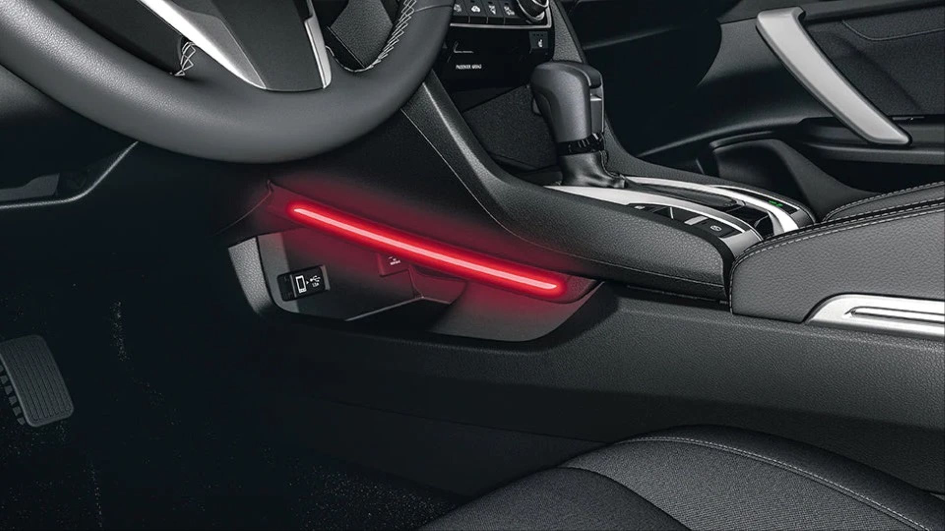 Honda Civic Uyumlu Fc5 2016-2020 Vites Konsol Aydınlatma - Kırmızı