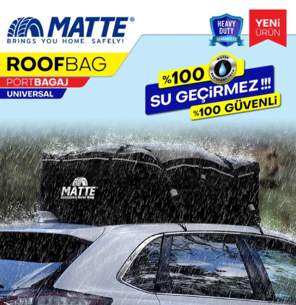 Matte Uyumlu Araç Tavan Çantası Portbagaj (350Lt)