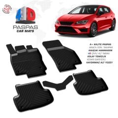 Seat Leon 4D Araca Özel Havuzlu Kauçuk Paspas 2013-2020