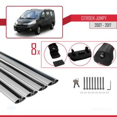 Citroen Jumpy 2007-2017 Arası ile uyumlu ACE-1 Ara Atkı Tavan Barı GRİ 4 ADET BAR