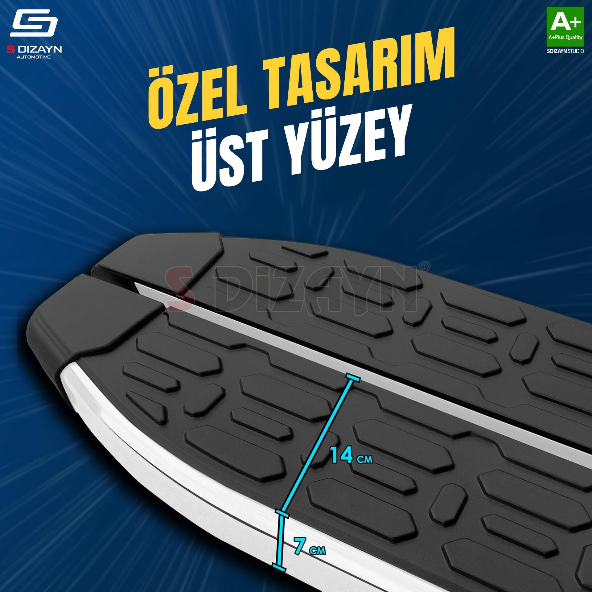 S-Dizayn BYD Seal U Elektrikli Evo Krom Yan Basamak 193 Cm 2022 Üzeri A+ Kalite