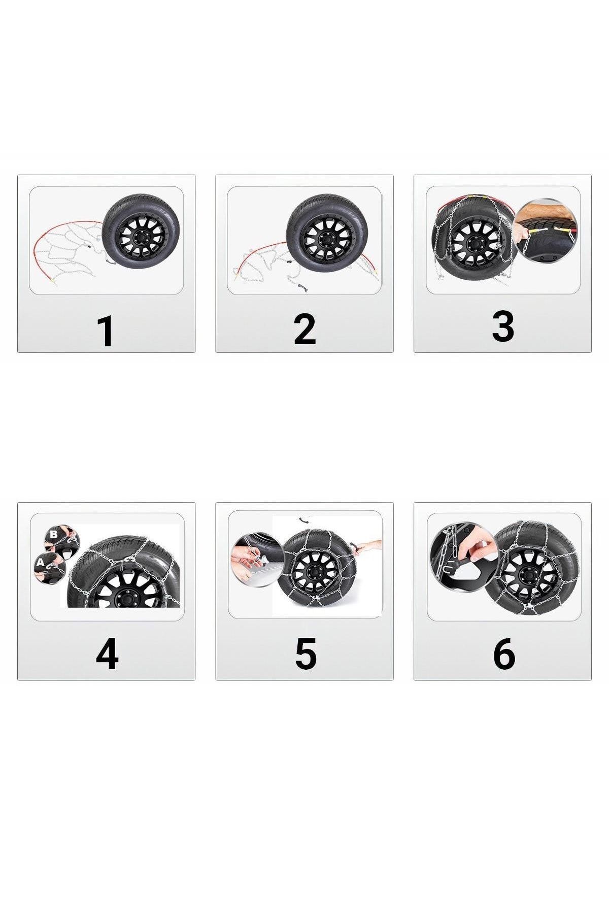 Oto Lastik Kar Zinciri 225/60/r15 X Tipi Binek Suv Takmatik Kolay Montaj