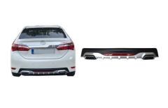 Toyota Uyumlu Corolla 2013-2018 AMG Çift Çıkış Reflektörlü Difüzör
