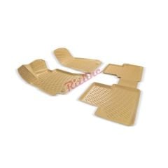 Rizline Mercedes Uyumlu W204 3D Havuzlu Paspas Bej W204 (2007-2014)