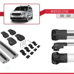 Mercedes Citan 2012-2021 (W415) Arası ile uyumlu ACE-1 Ara Atkı Tavan Barı GRİ
