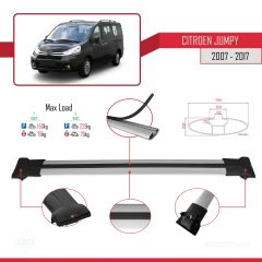 Citroen Jumpy 2007-2017 Arası ile uyumlu FLY Model Ara Atkı Tavan Barı GRİ