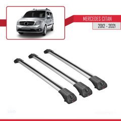 Mercedes Citan 2012-2021 (W415) Arası ile uyumlu ACE-1 Ara Atkı Tavan Barı GRİ 3 ADET BAR