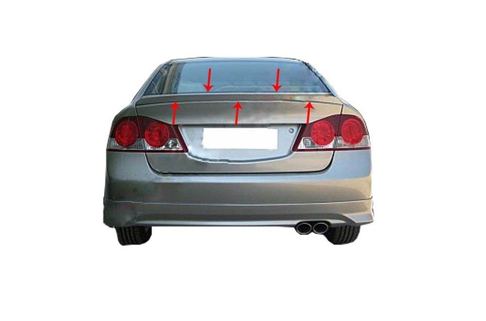 Honda Civic Uyumlu 8 Spoiler Bagaj (Hybrıd) Fiber 2006-2011