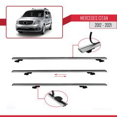 Mercedes Citan 2012-2021 (W415) Arası ile uyumlu Basic Model Ara Atkı Tavan Barı GRİ 3 ADET