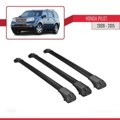Honda Pilot 2009-2015 Arası ile uyumlu ACE-1 Ara Atkı Tavan Barı SİYAH 3 ADET BAR
