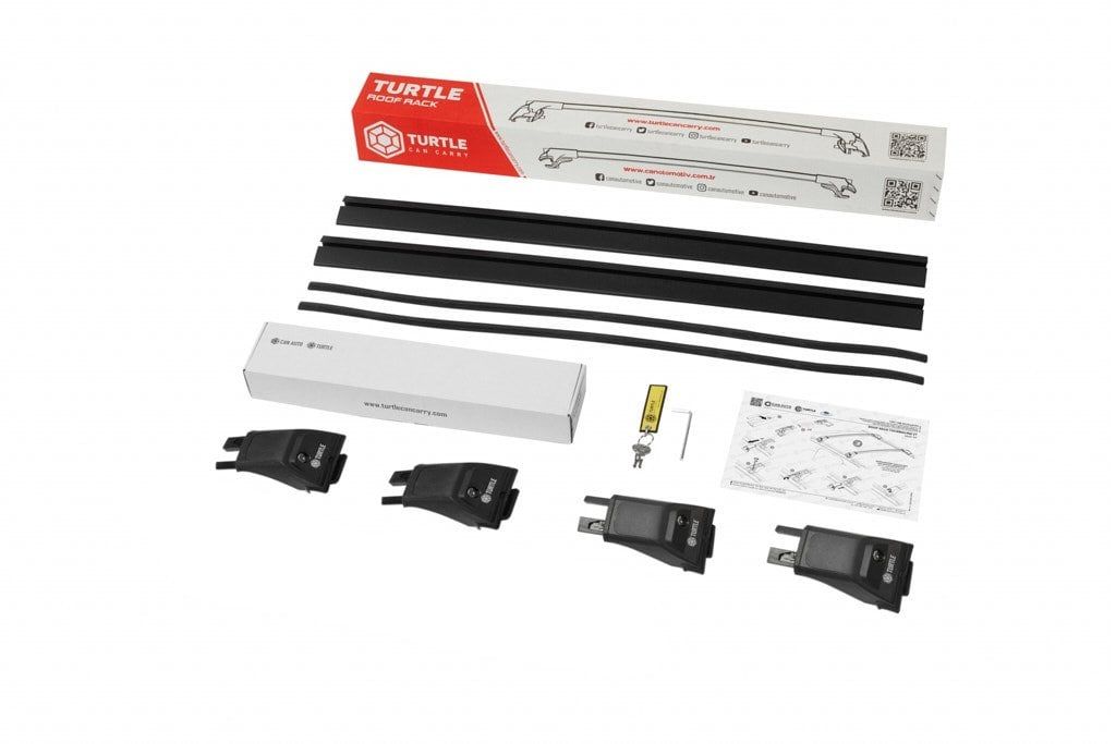 Turtle Seat Uyumlu Ateca Suv -16 Tourmaline V1 Ara Atkı Siyah Set 2'li