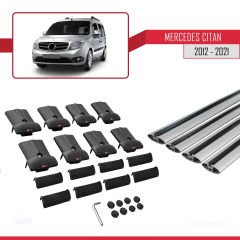 Mercedes Citan 2012-2021 (W415) Arası ile uyumlu FLY Model Ara Atkı Tavan Barı GRİ 4 ADET BAR