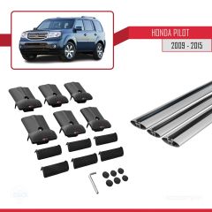 Honda Pilot 2009-2015 Arası ile uyumlu FLY Model Ara Atkı Tavan Barı GRİ 3 ADET BAR