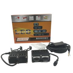 Offroad sis lambası 7.2 x 5.6 x 3cm 2 led beyaz 45w sarı 45w 12-80v /  LASS397