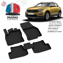 VW T-Roc 4D Araca Özel Havuzlu Havuzlu Kauçuk Paspas 2019 Üzeri