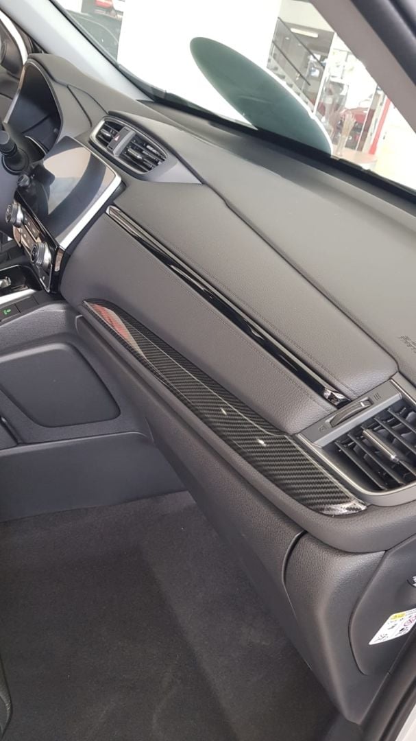 Honda Cr-V Uyumlu 2017+ Karbon Göğüslük Kaplama 2 Parça