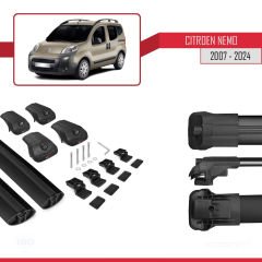 Citroen Nemo 2007 ve Sonrası ile uyumlu ACE-1 Ara Atkı Tavan Barı SİYAH