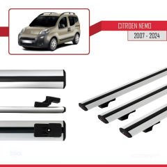 Citroen Nemo 2007 ve Sonrası ile uyumlu Basic Model Ara Atkı Tavan Barı GRİ 3 ADET