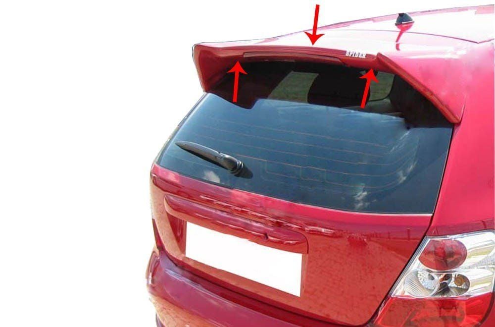 Honda Euro Uyumlu Civic Spoiler Cam Üstü (Işıklı)(Type-R Md) Fiber 2001-2006