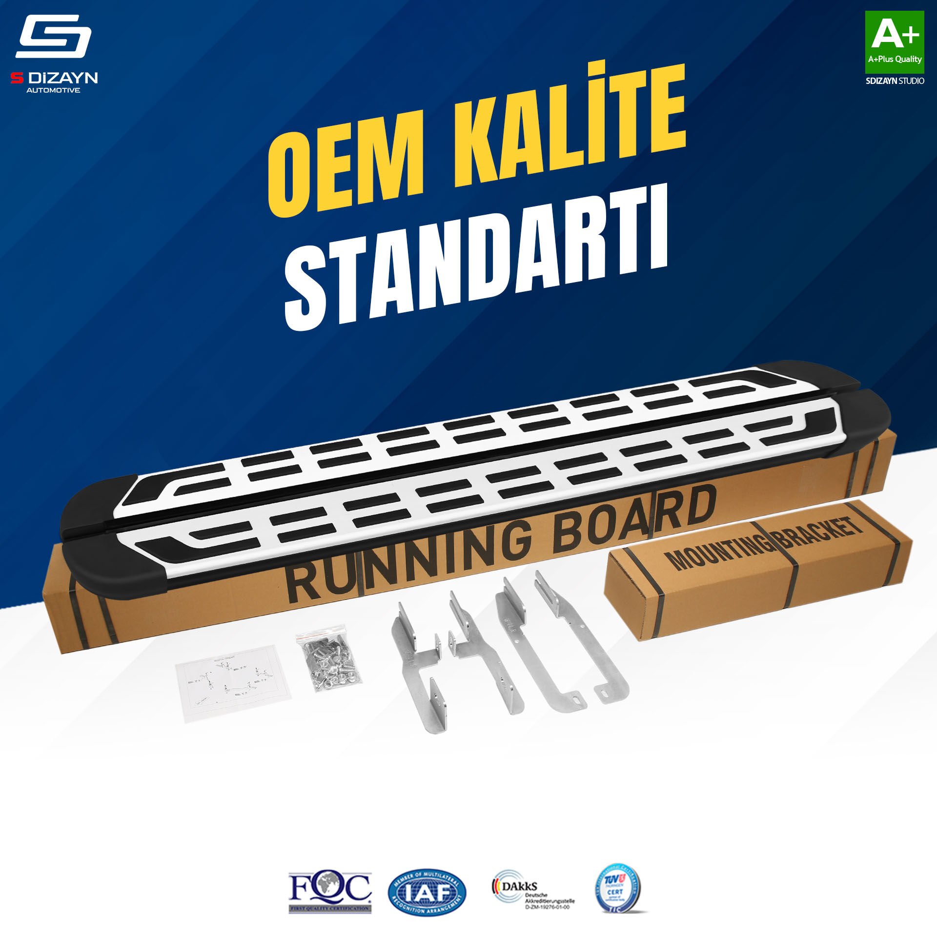 S-Dizayn SWM G03F S-Plus Gri Yan Basamak 193 Cm 2023 Üzeri A+ Kalite