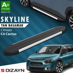 S-Dizayn Citroen C4 Cactus Skyline Aluminyum Yan Basamak 183 Cm 2014 Üzeri A+ Kalite