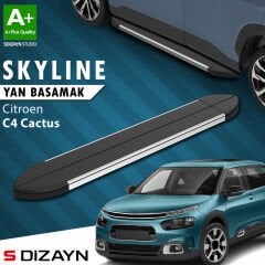 S-Dizayn Citroen C4 Cactus Skyline Krom Yan Basamak 183 Cm 2014 Üzeri A+ Kalite