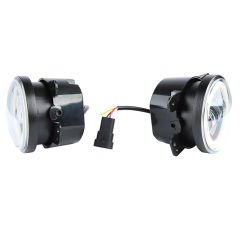 Offroad sis lambası beyaz-turuncu angelli set 4inç /  LASS373