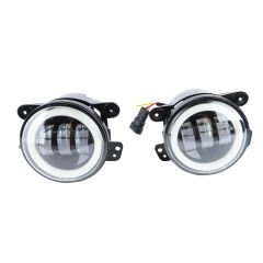 Offroad sis lambası beyaz-turuncu angelli set 4inç /  LASS373