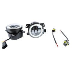Offroad sis lambası beyaz-turuncu angelli set 4inç /  LASS373