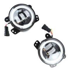 Offroad sis lambası beyaz-turuncu angelli set 4inç /  LASS373