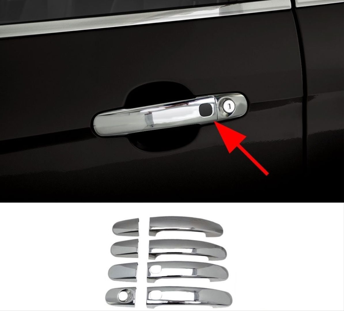 Volkswagen Golf Uyumlu 8 Kapı Kolu Kaplama -abs Krom