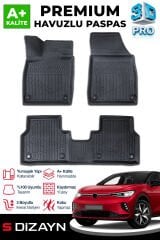 S-Dizayn VW ID5 3D Pro Havuzlu Paspas 2021 Üzeri A+ Kalite