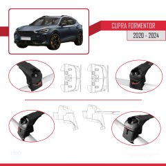 Cupra FORMENTOR 2020 ve Sonrası ile uyumlu ACE-2 Ara Atkı Tavan Barı SİYAH
