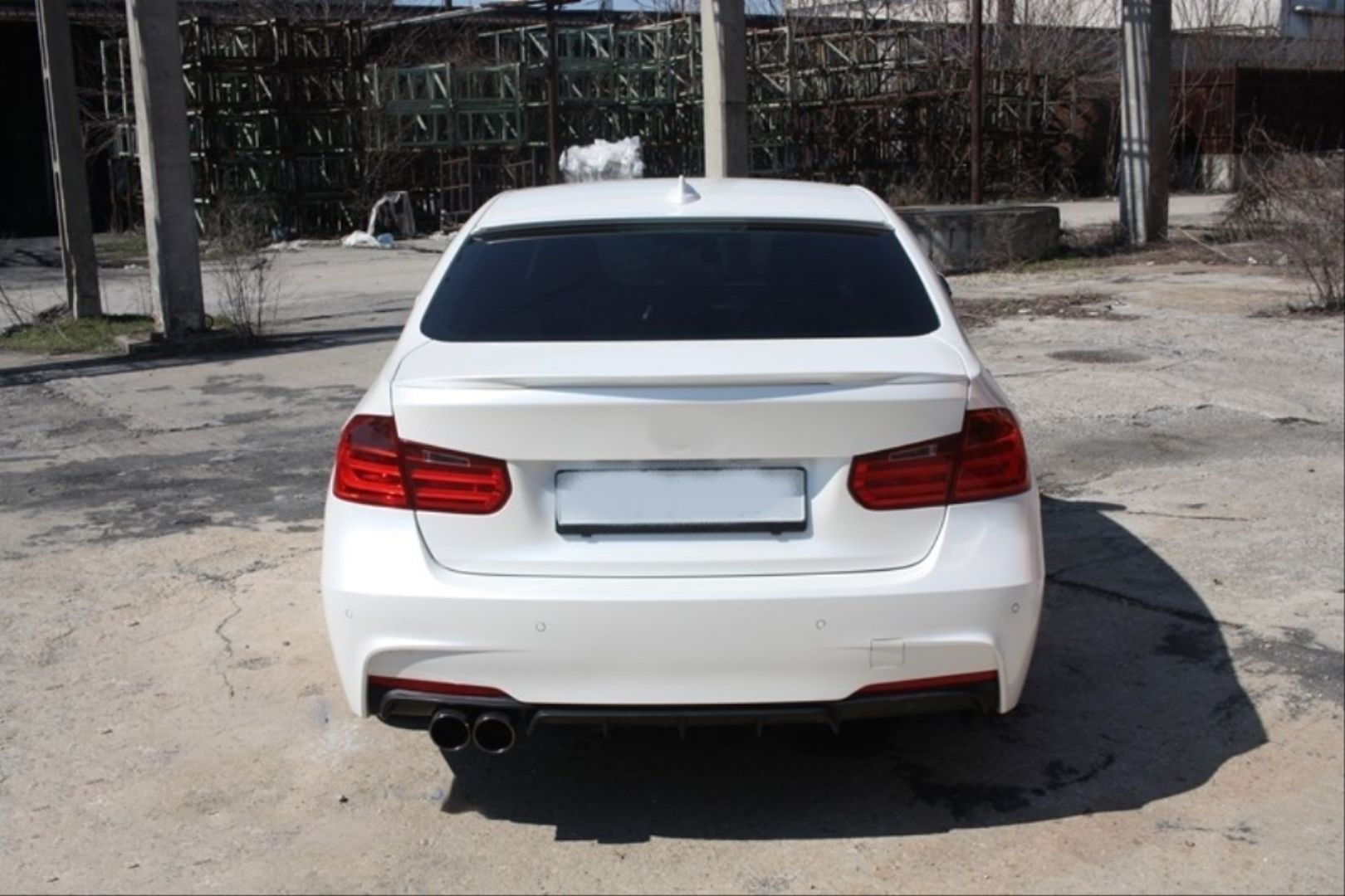 Bmw 3 Uyumlu Serisi F30 2012-2018 M Difüzör Sol Tek Çıkış Kalın - Piano Black