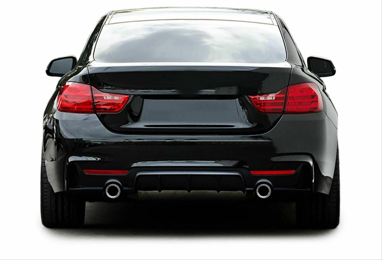 Bmw 4 Uyumlu Serisi F32-F36 2014-2020 M Difüzör Cift Çıkış İnce Piano Black