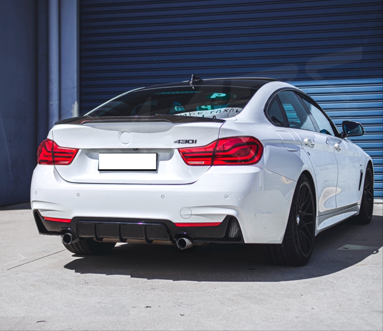 Bmw 4 Uyumlu Serisi F32-F36 2014-2020 M Difüzör Cift Çıkış İnce Piano Black