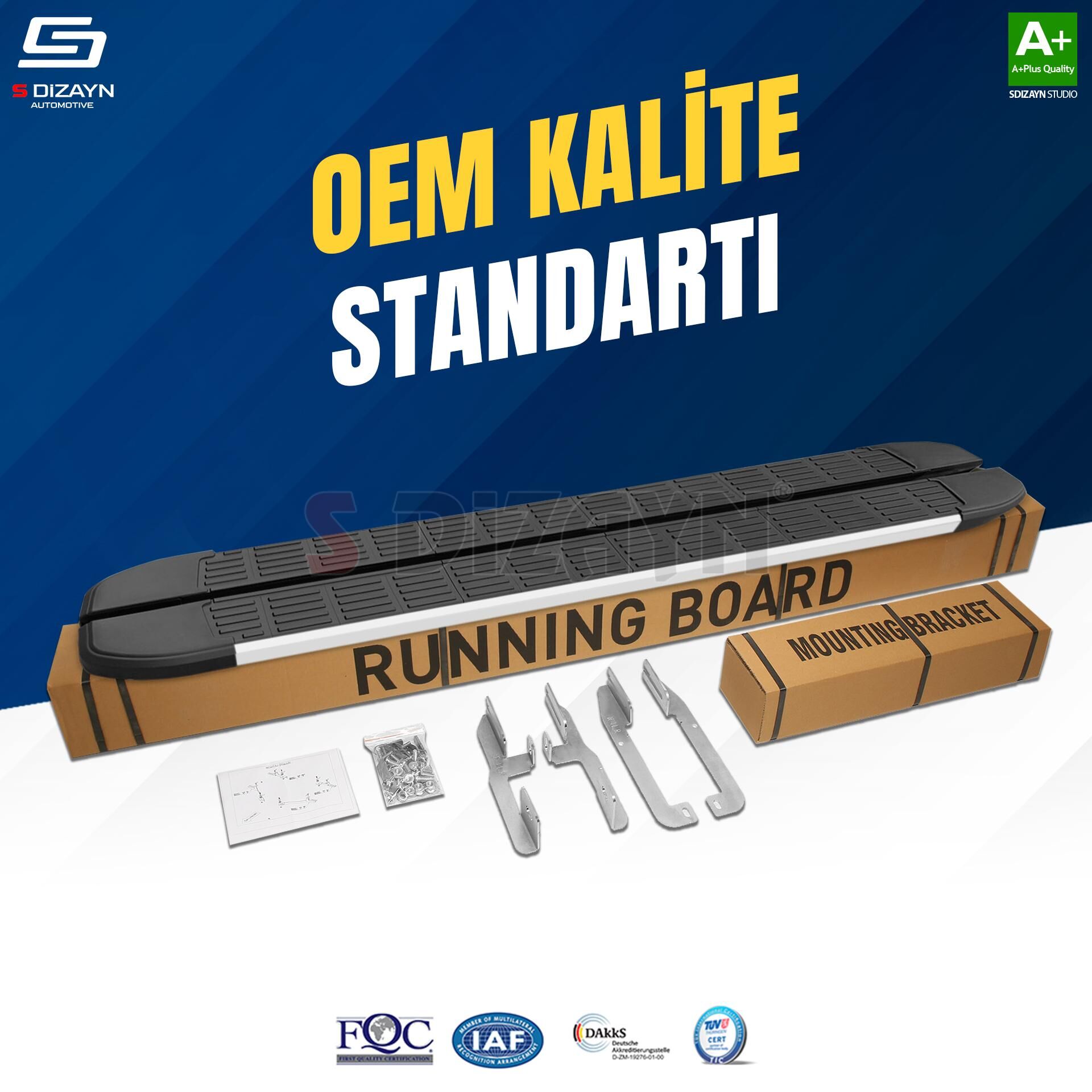 S-Dizayn Renault Duster 3 S-Line Aluminyum Yan Basamak 183 Cm 2024 Üzeri A+ Kalite