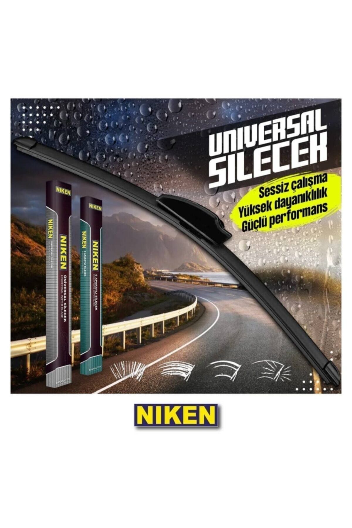 Niken Yeni Seri Kia Cerato Muz Silecek Takımı (2009-2018)  Muz Tip Silecek Aparatlı