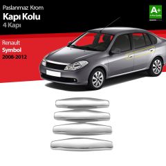Renault Symbol Uyumlu 2 Krom Kapı Kolu 4 Kapı 2008-2012
