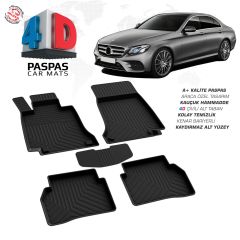 Mercedes E Serisi W213 4D Araca Özel Havuzlu Kauçuk Paspas 2016 ve Üzeri