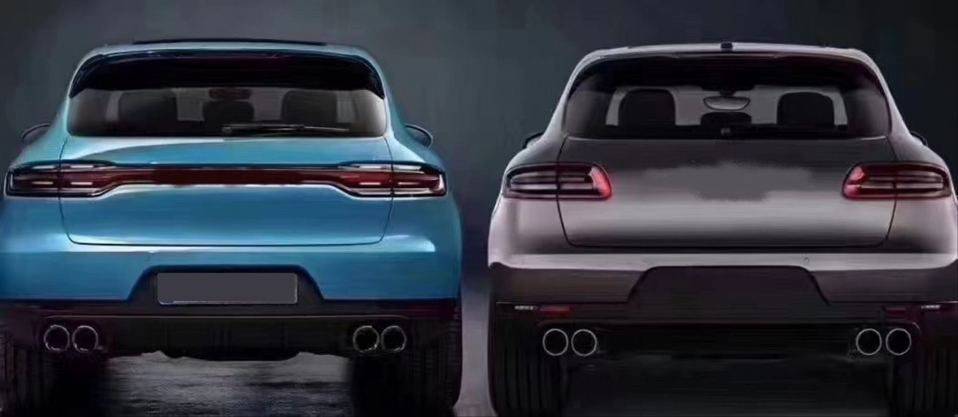Porsche Macan Uyumlu 2018+ Bagaj Kapağı Ve LED Stop Facelift - Kırmızı