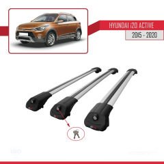 Hyundai i20 ACTIVE 2015-2020 Arası ile uyumlu ACE-1 Ara Atkı Tavan Barı GRİ 3 ADET BAR
