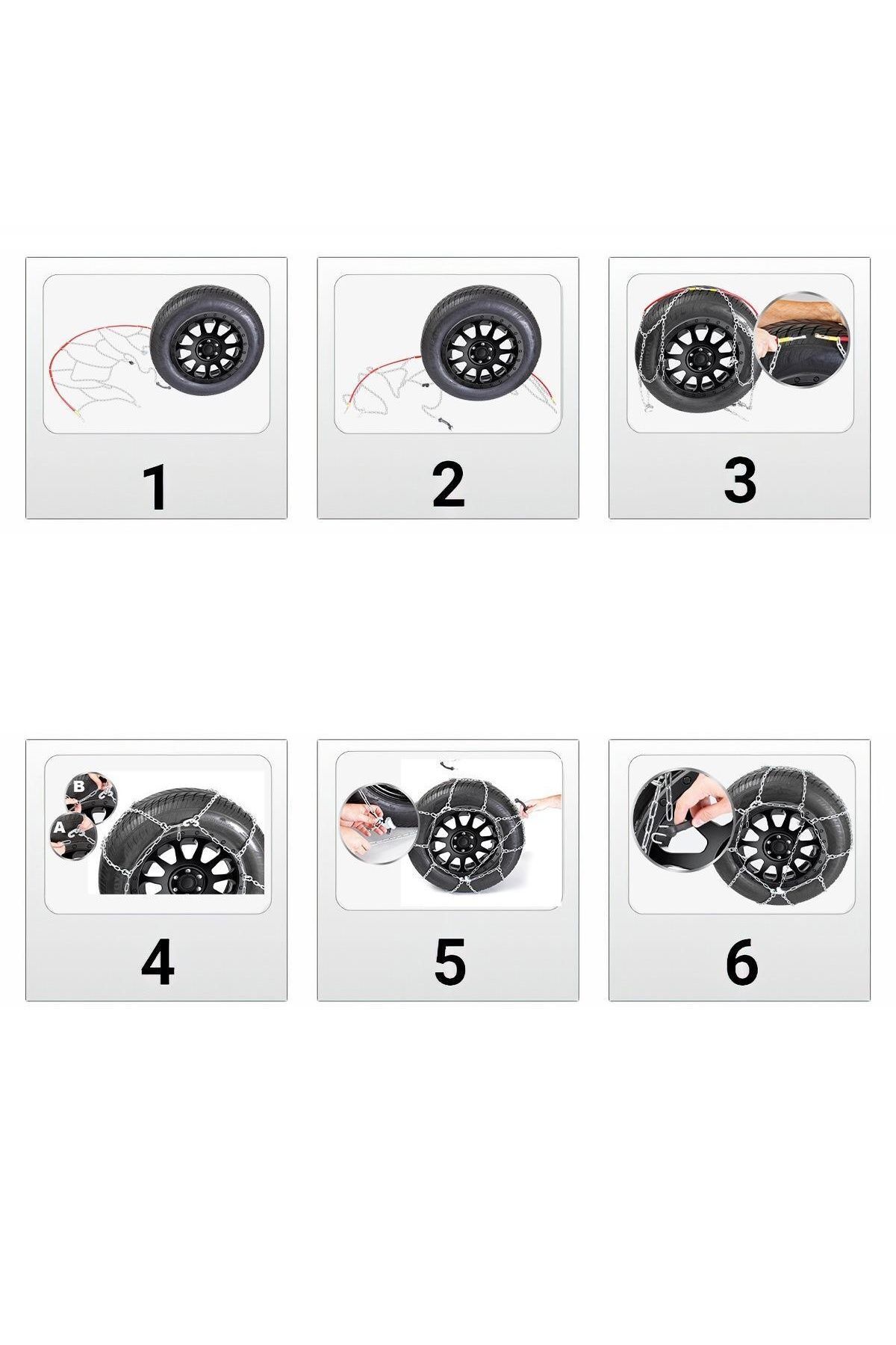 Oto Lastik Kar Zinciri 155/65/r15 X Tipi Binek Suv Takmatik Kolay Montaj