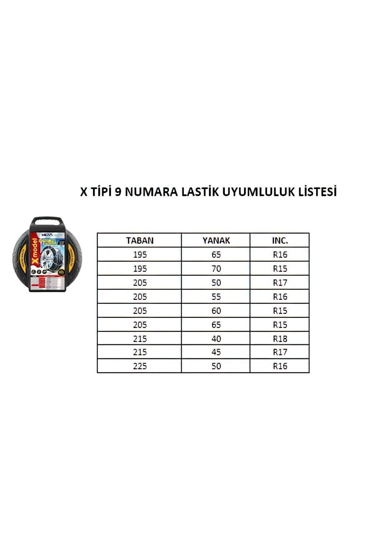Kar Zinciri X Tipi 9 Numara
