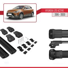 Hyundai i20 Active 2015-2020 Arası ile uyumlu ACE-1 Ara Atkı Tavan Barı SİYAH