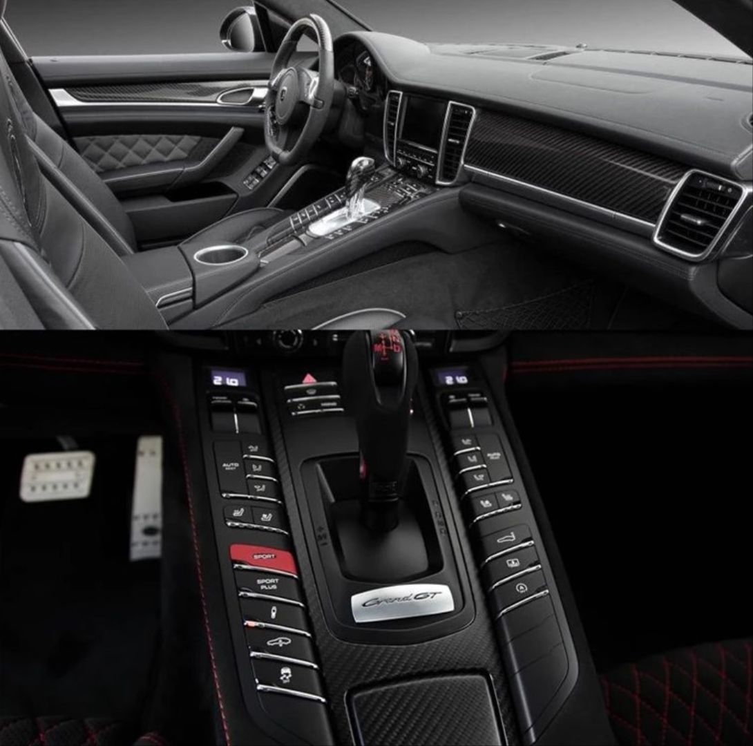 Porsche Panamera Uyumlu 2011-2016 Karbon Fiber Kaplama Seti