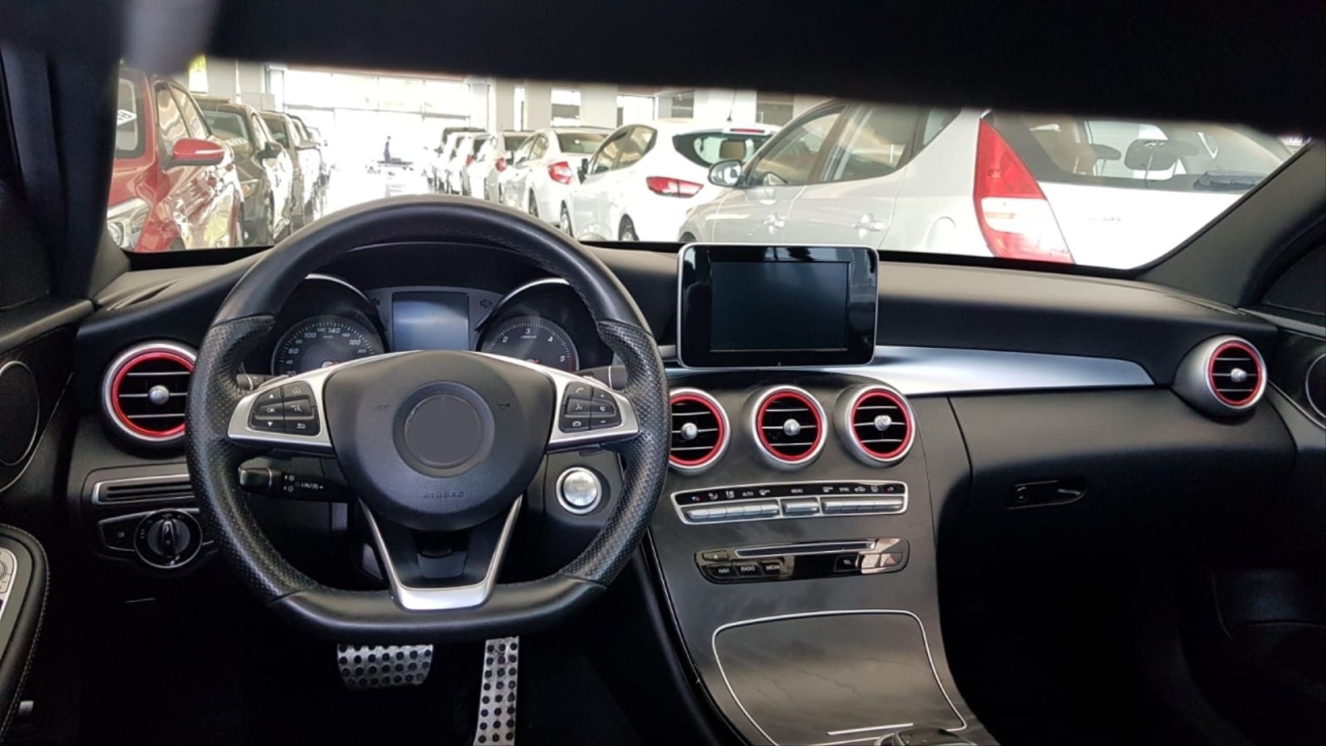 Mercedes W205 Uyumlu C Serisi 2015-2018 Klima Halkası Kırmızı