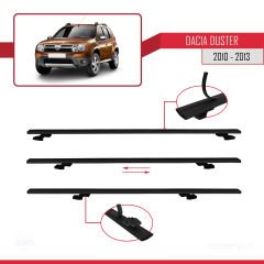 Dacia Duster 2010-2013 Arası ile uyumlu Basic Model Ara Atkı Tavan Barı SİYAH 3 ADET