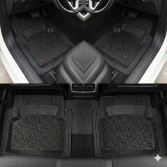 Safir Seat Uyumlu Toledo Havuzlu Universal Paspas Krom Siyah Parça